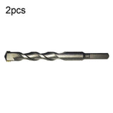 2pcs Hand Electric Drill Shock Drill Wall Mix Soil Cement Wall Construction Drill Bit, Model: 3x66mm Round Handle, 3x66mm Round Handle, 4x76mm Round Handle, 5x84mm Triangle Handle, 6x100mm Triangle Handle, 8x114mm Triangle Handle, 10x110mm Triangle Handle
