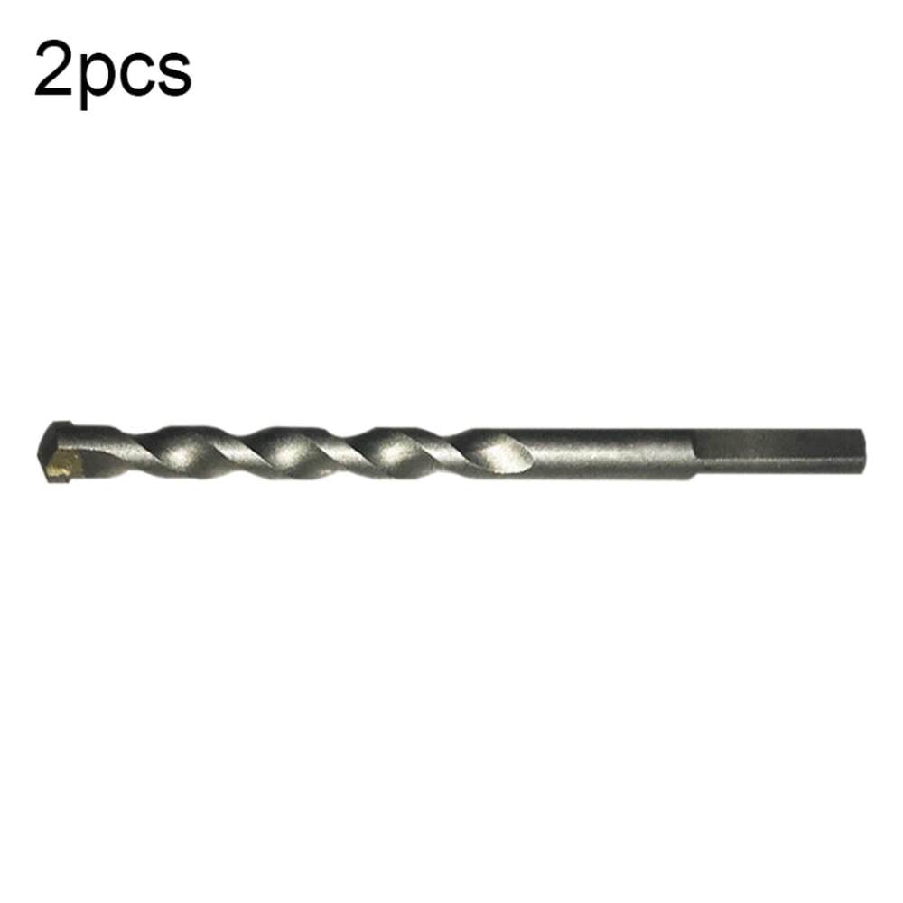2pcs Hand Electric Drill Shock Drill Wall Mix Soil Cement Wall Construction Drill Bit, Model: 3x66mm Round Handle, 3x66mm Round Handle, 4x76mm Round Handle, 5x84mm Triangle Handle, 6x100mm Triangle Handle, 8x114mm Triangle Handle, 10x110mm Triangle Han... - laboratorydeal