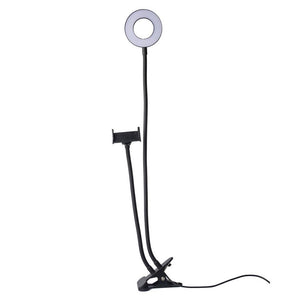 3.5 inch Adjustable Live Broadcast Aluminum Alloy Clip LED Fill Light with Phone Clamp - laboratorydeal