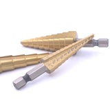 3 In 1 Hexagonal Shank Step Drill High Speed Steel Rear Hole Opening Tool, 3 In 1 / Set Hexagonal Shank Step Drill