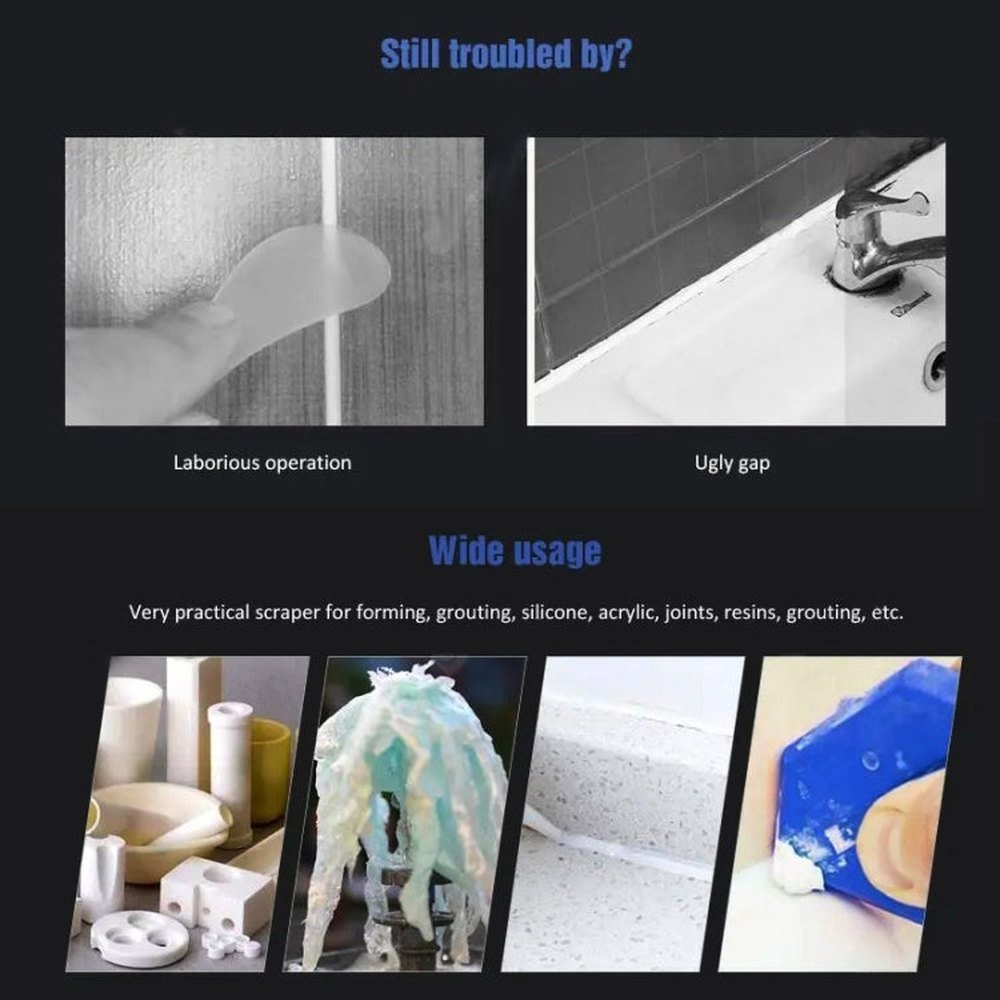 3 Sets 4 In 1 Shovel Rubber Angle Scraper Glass Beautiful Seam Scraper, Angle Scraper - laboratorydeal