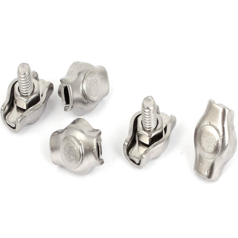 304 Stainless Steel Plate Single Clip Double Clamp Wire Rope Clamp, M2 Double Clip, M3 Double Clip, M4 Double Clip, M5 Double Clip, M6 Double Clip, M8 Double Clip, M10 Double Clip, M2 Single Clip, M10 Single Clip - laboratorydeal