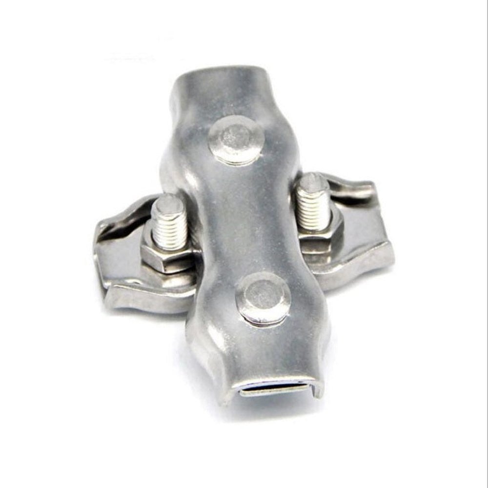 304 Stainless Steel Plate Single Clip Double Clamp Wire Rope Clamp, M2 Double Clip, M3 Double Clip, M4 Double Clip, M5 Double Clip, M6 Double Clip, M8 Double Clip, M10 Double Clip, M2 Single Clip, M10 Single Clip - laboratorydeal
