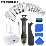 32 PCS / Set Metal Scraper Nozzle Application Polishing Grout Scraping Beauty Sewing Tools, 32 PCS / Set