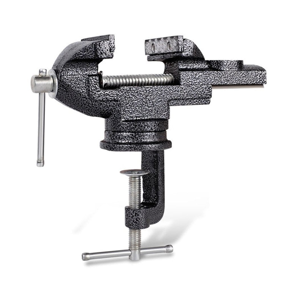 360-Degree Rotating Small Vise Table Flat Universal Table Clamp, Random Color Delivery, 50mm, 60mm, 65mm