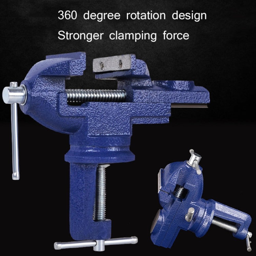 360 - Degree Rotating Small Vise Table Flat Universal Table Clamp, Random Color Delivery, 50mm, 60mm, 65mm - laboratorydeal