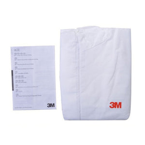 3M 4515 One-piece White Anti-static Anti-chemical Dustproof Sandblasting Suit with Cap, Size: M, 3M M