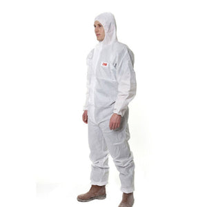 3M 4515 One-piece White Anti-static Anti-chemical Dustproof Sandblasting Suit with Cap, Size: XL, 3M XL