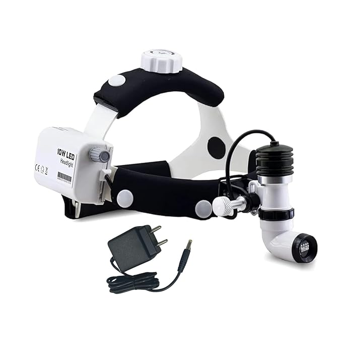 Portable LED Surgical Headlight with Fixed Spot Headband for dantle Clinic, use in Small Would Operations