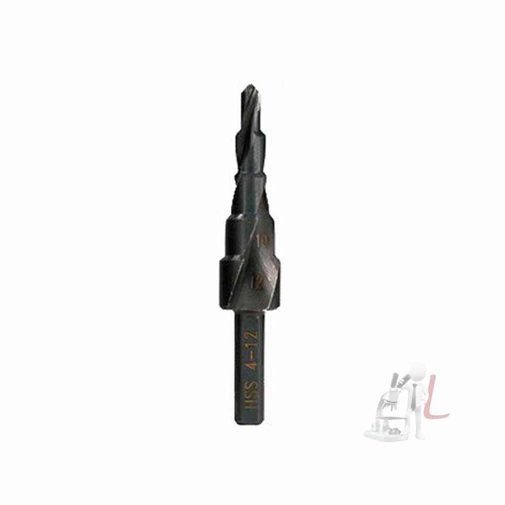 4 - 12mm Triangular Shank Spiral Flute Step Drill Bit, 4 - 12mm, 4 - 20mm, 4 - 32mm, 6 - 30mm - laboratorydeal