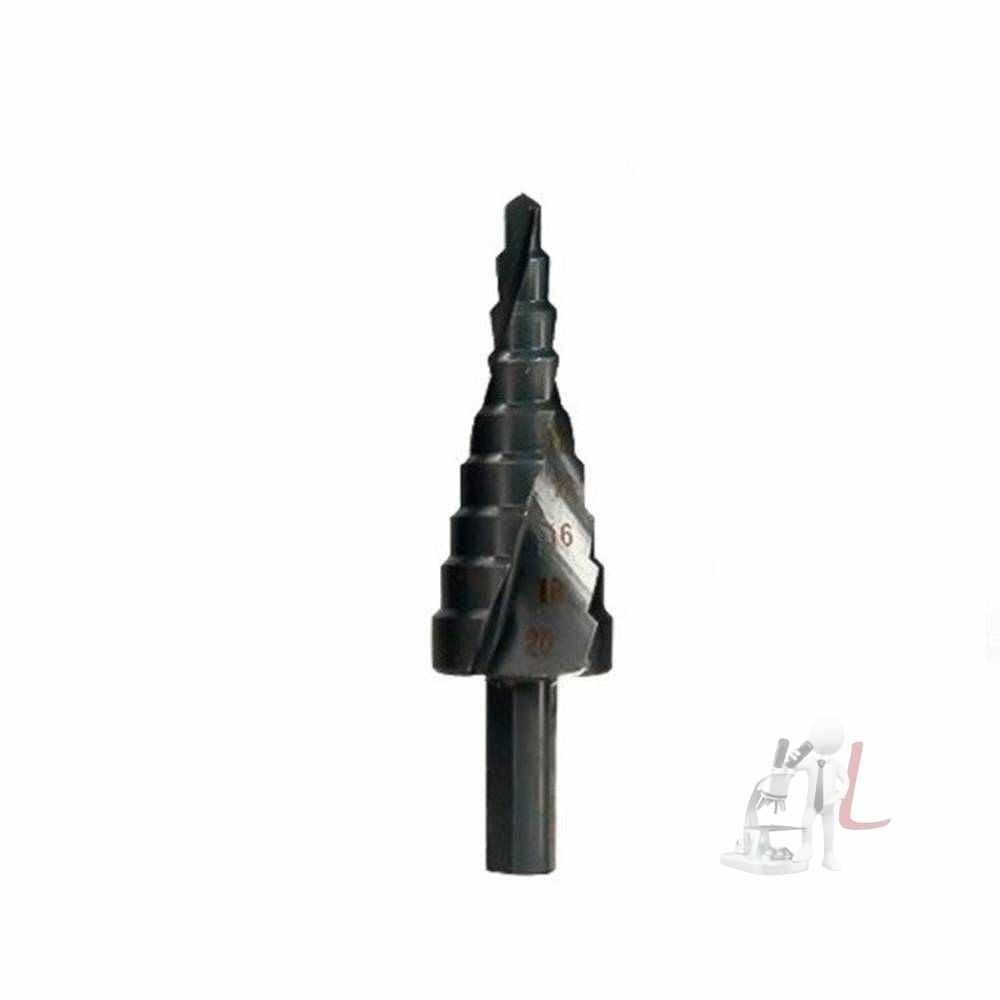 4 - 12mm Triangular Shank Spiral Flute Step Drill Bit, 4 - 12mm, 4 - 20mm, 4 - 32mm, 6 - 30mm - laboratorydeal
