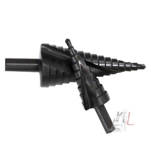 4 - 12mm Triangular Shank Spiral Flute Step Drill Bit, 4 - 12mm, 4 - 20mm, 4 - 32mm, 6 - 30mm - laboratorydeal