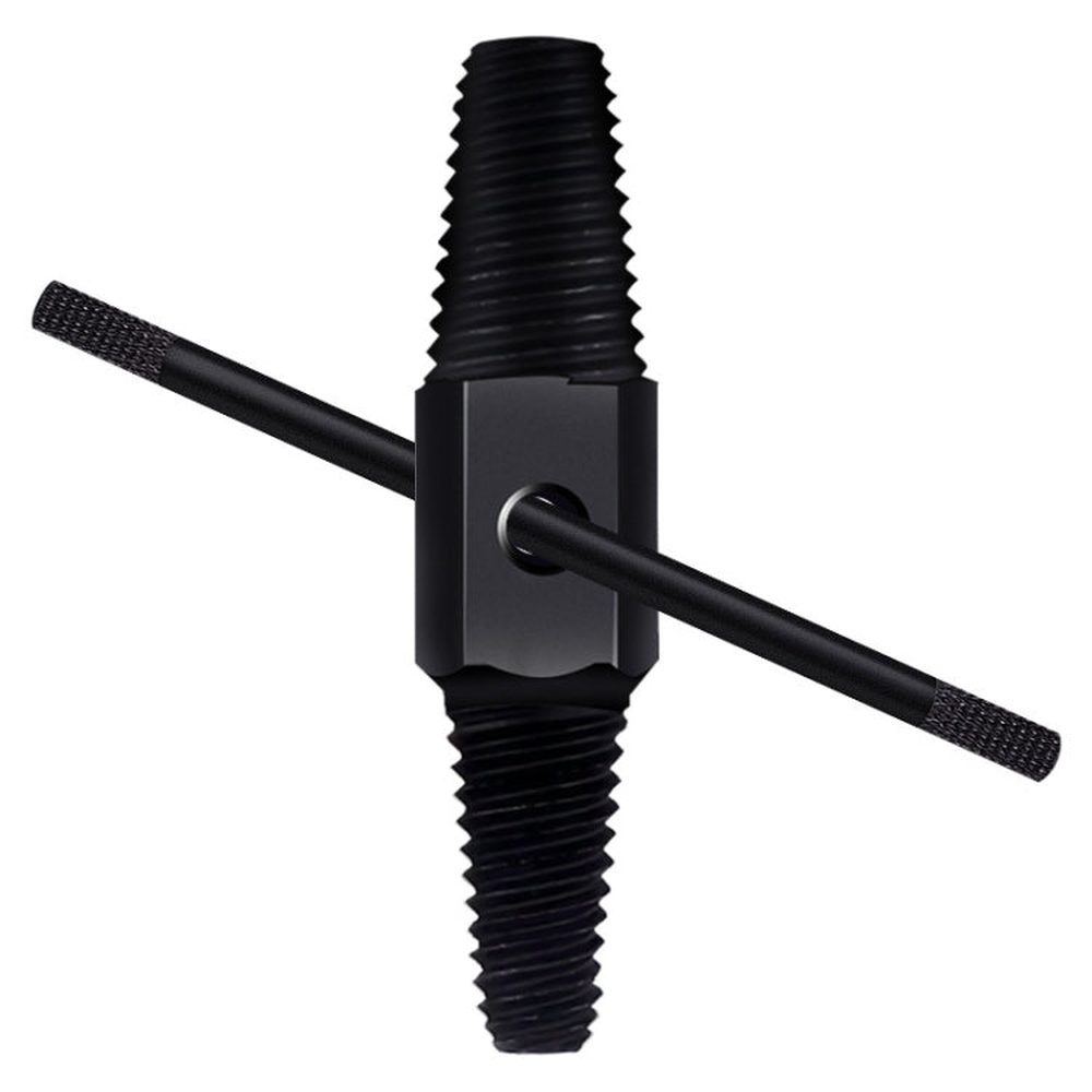 4 / 6 Points Faucet Break Screw Remover Smooth Silky Tooth Double-headed Screw Tool, Black