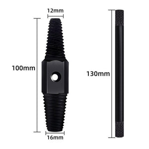 4 / 6 Points Faucet Break Screw Remover Smooth Silky Tooth Double - headed Screw Tool, Black - laboratorydeal