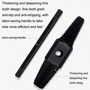 4 / 6 Points Faucet Break Screw Remover Smooth Silky Tooth Double - headed Screw Tool, Black - laboratorydeal