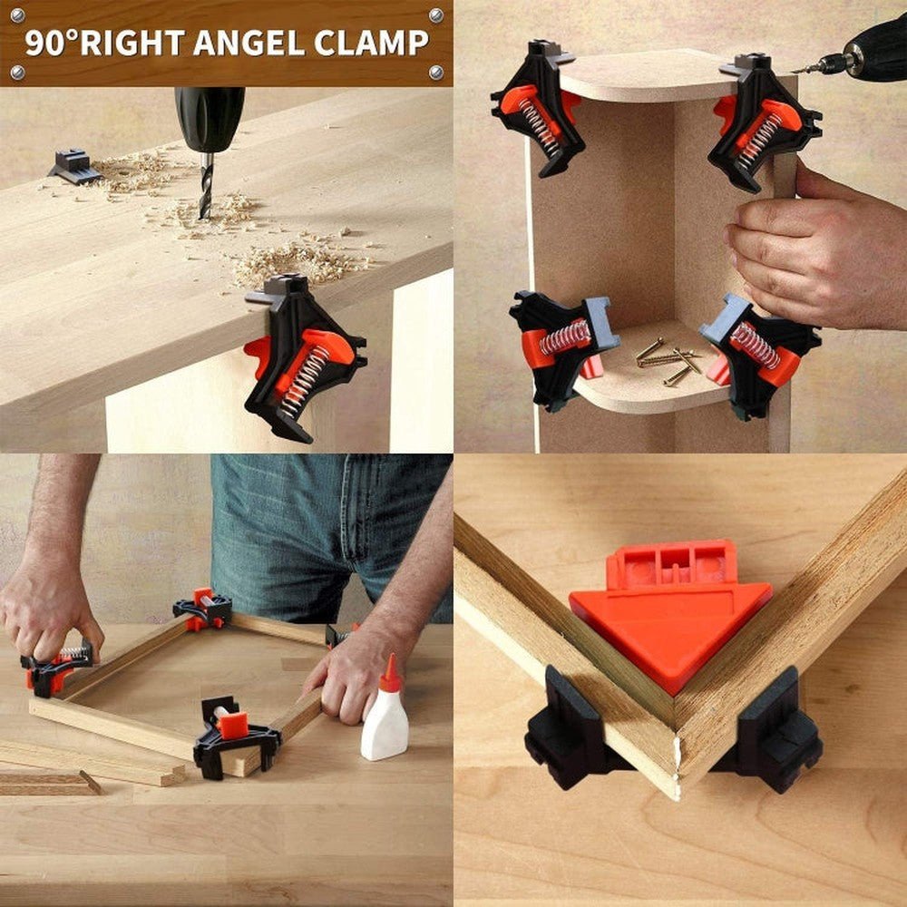 4 PCS/Set 90 Degree Woodworking Right Angle Clip, Right Angle Clip - laboratorydeal