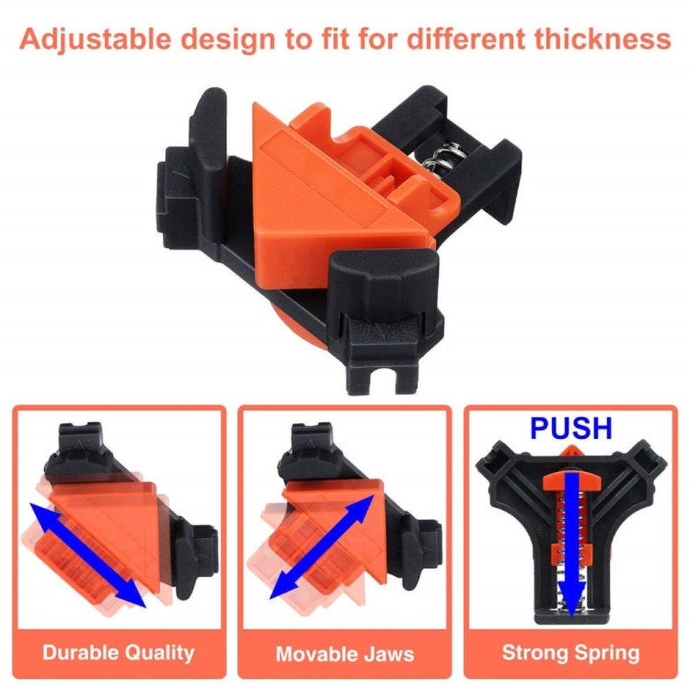 4 PCS/Set 90 Degree Woodworking Right Angle Clip, Right Angle Clip - laboratorydeal