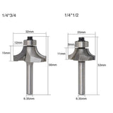 4 PCS/Set Round Corner Woodworking Cutter Trimming Machine Alloy Cutter Head, 4 PCS/Set Alloy Cutter Head