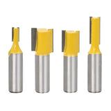 4 PCS/Set Woodworking Engraving Double-Edged Straight Knife Trimming Machine 1/2 Milling Cutter Head, 4 PCS/Set