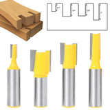 4 PCS/Set Woodworking Engraving Double-Edged Straight Knife Trimming Machine 1/2 Milling Cutter Head, 4 PCS/Set
