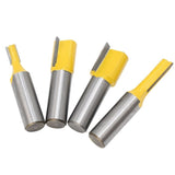 4 PCS/Set Woodworking Engraving Double-Edged Straight Knife Trimming Machine 1/2 Milling Cutter Head, 4 PCS/Set