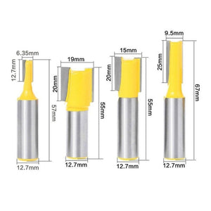 4 PCS/Set Woodworking Engraving Double - Edged Straight Knife Trimming Machine 1/2 Milling Cutter Head, 4 PCS/Set - laboratorydeal