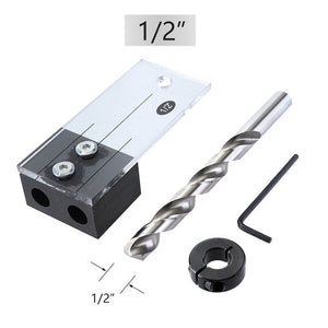 4 PCS / Set Woodworking Hole Locator Woodworking Special Hole Set Fixture Small Vertical Drilling Hole Positioning Tool, A 1/2 inch, B 3/8 inch, C 1/4 inch - laboratorydeal