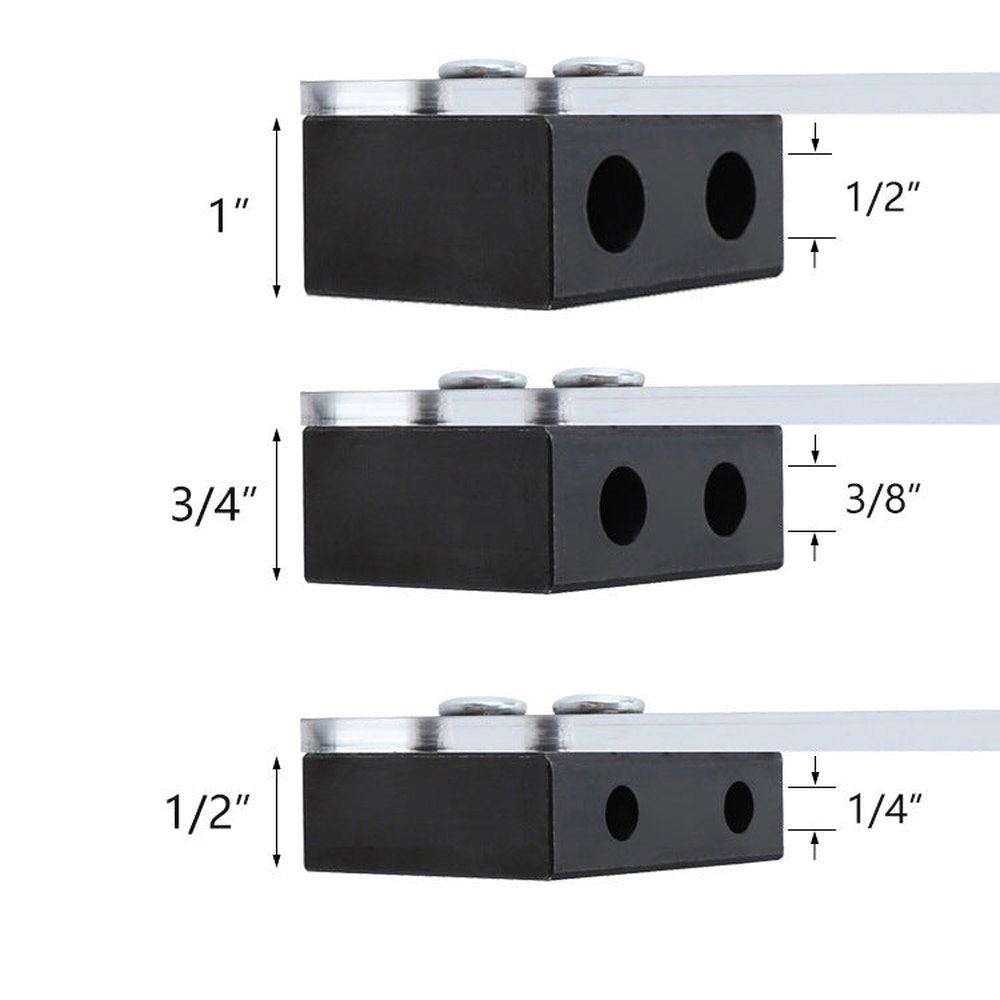 4 PCS / Set Woodworking Hole Locator Woodworking Special Hole Set Fixture Small Vertical Drilling Hole Positioning Tool, A 1/2 inch, B 3/8 inch, C 1/4 inch - laboratorydeal