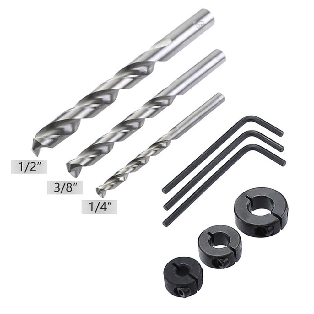 4 PCS / Set Woodworking Hole Locator Woodworking Special Hole Set Fixture Small Vertical Drilling Hole Positioning Tool, A 1/2 inch, B 3/8 inch, C 1/4 inch - laboratorydeal