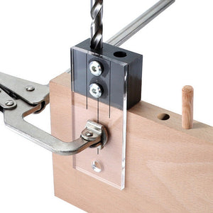 4 PCS / Set Woodworking Hole Locator Woodworking Special Hole Set Fixture Small Vertical Drilling Hole Positioning Tool, A 1/2 inch, B 3/8 inch, C 1/4 inch - laboratorydeal