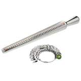 4 Scale Measuring Stick EUR / US / JAPAN / HK Ring Gauge Metal Finger Sizer Tool Measure, D