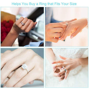 4 Scale Measuring Stick EUR / US / JAPAN / HK Ring Gauge Metal Finger Sizer Tool Measure, D - laboratorydeal