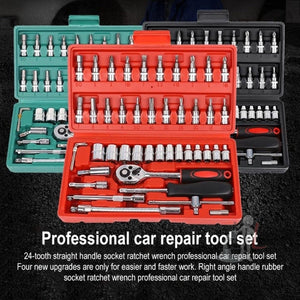 46 In 1 Multi-function Car Repair Combination Toolbox Ratchet Wrench Set (Red), 46 In 1(Red), 46 In 1(Black), 46 In 1(Blue)