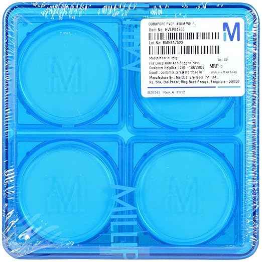 Nelone 47mm Nylon Membrane Filter Paper, 0.45 Micron, 100 pcs - Hydrophilic Lab Filters for Solvent & Mobile Phase Filtration