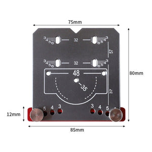 4pcs / Set 35mm Hinge Drilling Locator Hinging Hole Punching Auxiliary Tool, Black, Red - laboratorydeal