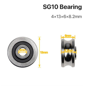 4x13x6mm Double - row Bead U - slot Embroidery Machine Guide Bearings 3D Printer Bearings, SG10 - laboratorydeal