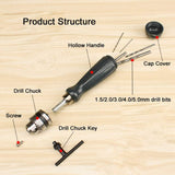 5 In 1 Key Hand Drill With 5 Bits Simple Carving Drill, 5 In 1 Key Hand Drill