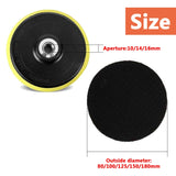 5 PCS Polishing Disc Self-adhesive Sponge Disc Pneumatic Sandpaper Suction Cup, 80mm M10, 100mm M10, 100mm M14, 125mm M10, 125mm M14, 150mm M14, 180mm M14