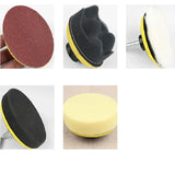 5 PCS Polishing Disc Self-adhesive Sponge Disc Pneumatic Sandpaper Suction Cup, 80mm M10, 100mm M10, 100mm M14, 125mm M10, 125mm M14, 150mm M14, 180mm M14
