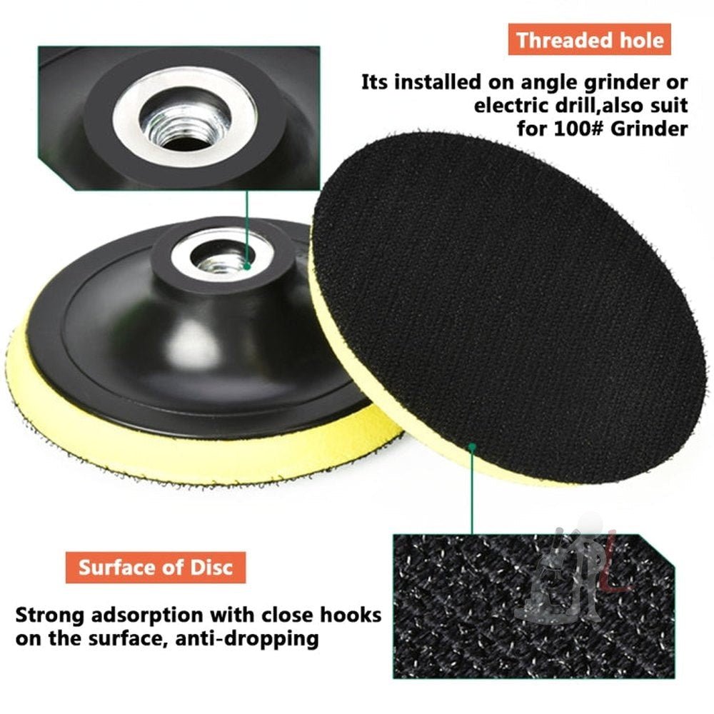 5 PCS Polishing Disc Self - adhesive Sponge Disc Pneumatic Sandpaper Suction Cup, 80mm M10, 100mm M10, 100mm M14, 125mm M10, 125mm M14, 150mm M14, 180mm M14 - laboratorydeal