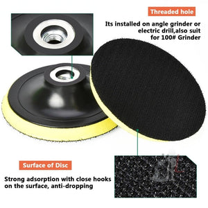 5 PCS Polishing Disc Self - adhesive Sponge Disc Pneumatic Sandpaper Suction Cup, 80mm M10, 100mm M10, 100mm M14, 125mm M10, 125mm M14, 150mm M14, 180mm M14 - laboratorydeal