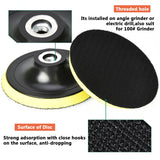 5 PCS Polishing Disc Self-adhesive Sponge Disc Pneumatic Sandpaper Suction Cup, 80mm M10, 100mm M10, 100mm M14, 125mm M10, 125mm M14, 150mm M14, 180mm M14