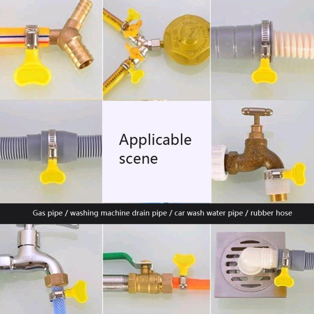 50 PCS Plastic Handle Stainless Steel Throat Clamp Buckle Water Pipe Clamp, Plastic Pipe Clamp - laboratorydeal