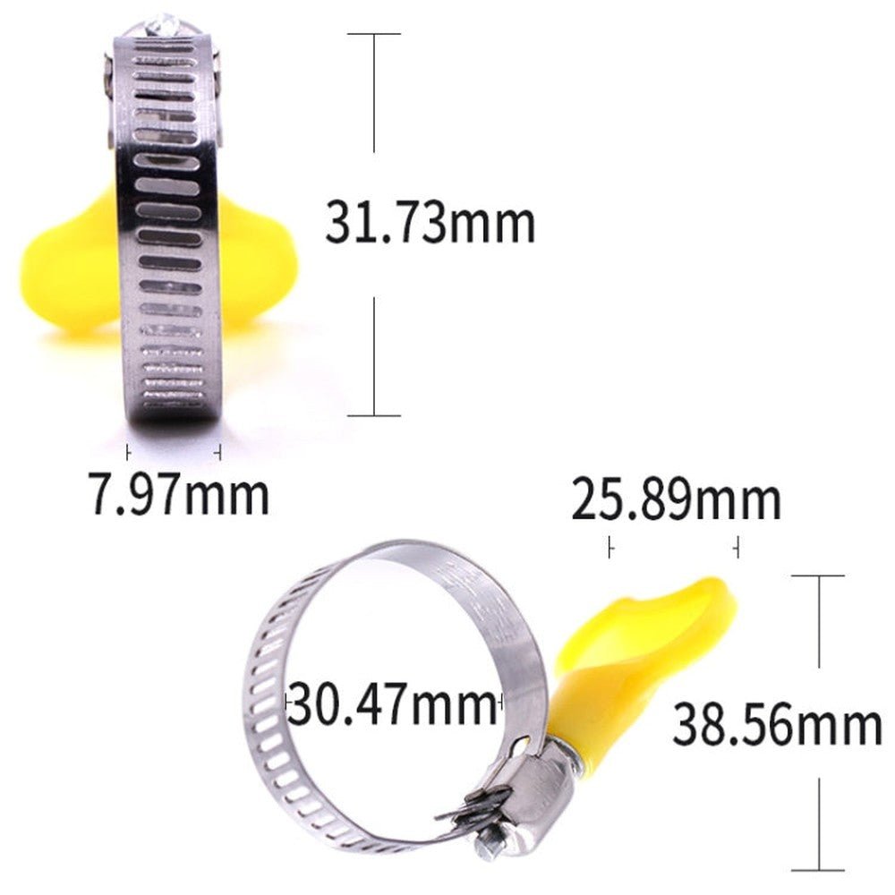 50 PCS Plastic Handle Stainless Steel Throat Clamp Buckle Water Pipe Clamp, Plastic Pipe Clamp - laboratorydeal