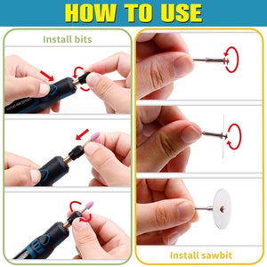 55 - in - 1 Rechargable Mini Electric Grinder Kit 3 - speed Adjustable Miniature Electric Drill Manicure Tool, 55 - in - 1 Electric Grinder - laboratorydeal