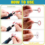 55-in-1 Rechargable Mini Electric Grinder Kit 3-speed Adjustable Miniature Electric Drill Manicure Tool, 55-in-1 Electric Grinder