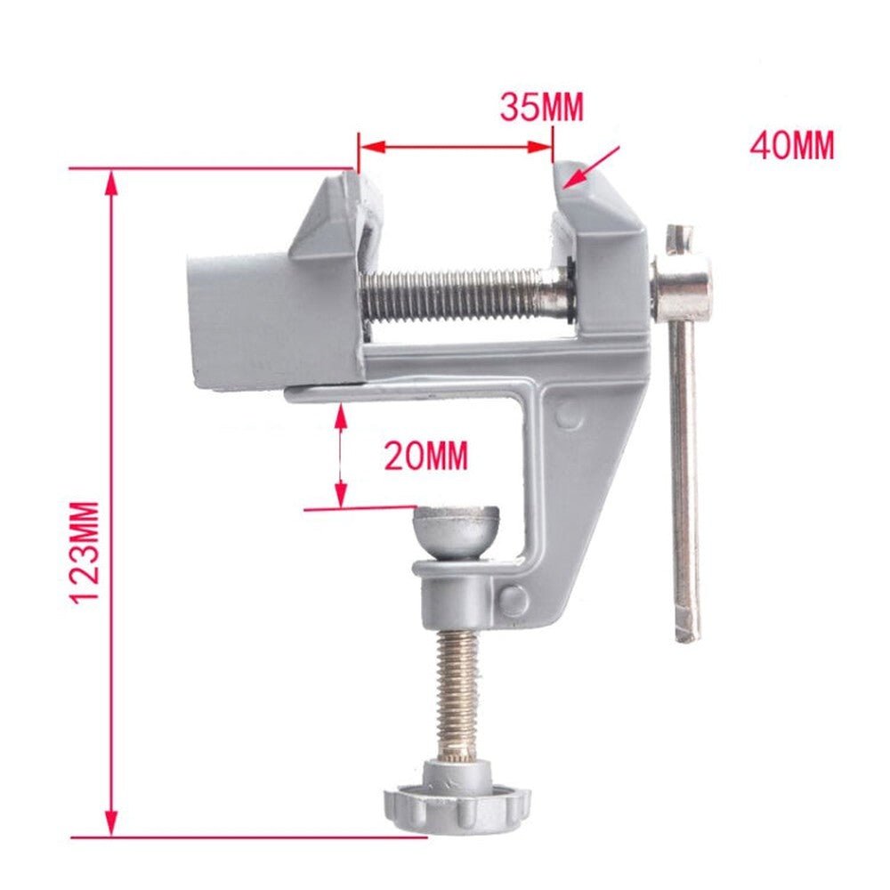 5893 Portable Mini Aluminum Alloy Table Pliers Bench Vise Manual DIY Tool, Table Pliers Bench - laboratorydeal