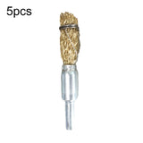5pcs Wire Brush Industrial Grade Stainless Steel Rust Removal Wire Brush, 10x6x25mm, 12x6x25mm, 16x6x25mm, 20x6x25mm, 25x6x25mm, 30x6x25mm