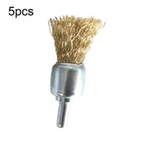 5pcs Wire Brush Industrial Grade Stainless Steel Rust Removal Wire Brush, 10x6x25mm, 12x6x25mm, 16x6x25mm, 20x6x25mm, 25x6x25mm, 30x6x25mm