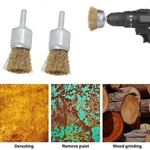 5pcs Wire Brush Industrial Grade Stainless Steel Rust Removal Wire Brush, 10x6x25mm, 12x6x25mm, 16x6x25mm, 20x6x25mm, 25x6x25mm, 30x6x25mm - laboratorydeal